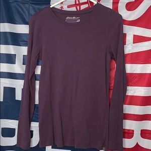long sleeve purple shirt